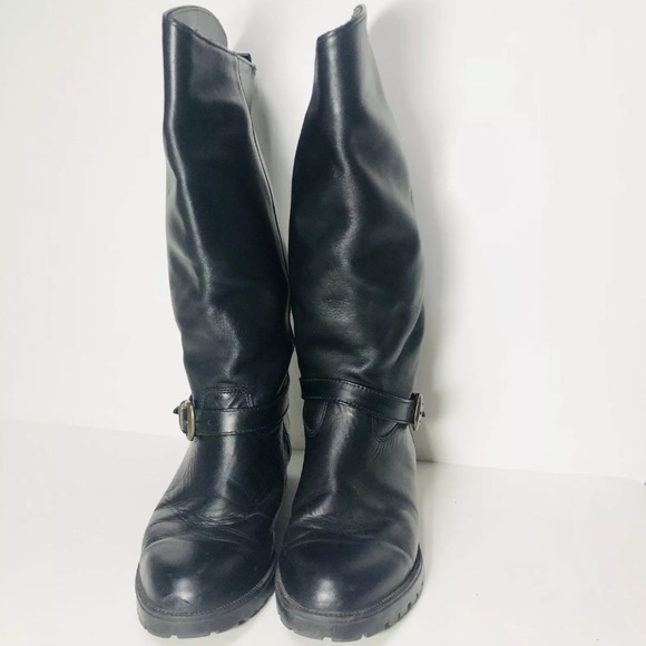 Leather Equestrian Riding Boots 7m Made In Canada - Picture 3 of 8